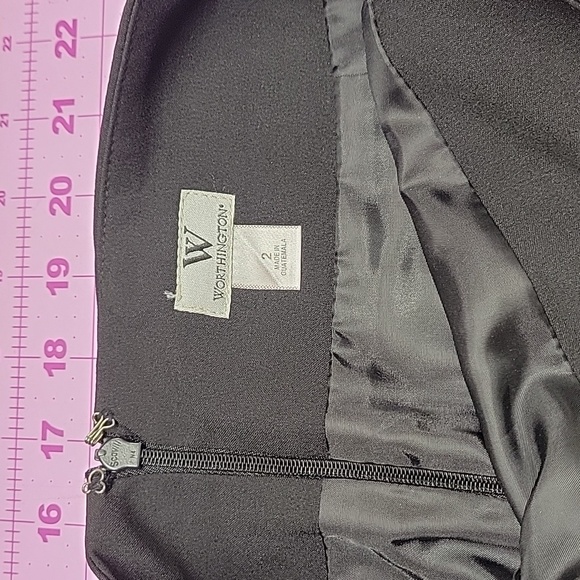 Womens 5 pencil skirts size 2 Worthington black red blue pink green knee length - Picture 3 of 11